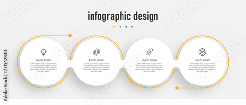 infographic design presentation business infographic template with 4 options