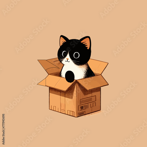Kucing Lucu dalam Kardus