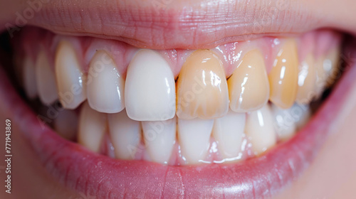 Close-Up of Persons Teeth With Missing Tooth