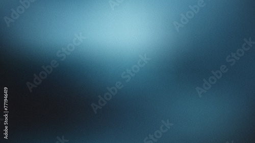 Dark grainy gradient background, Blue, Gray, Dark Blue color banner poster cover abstract design banner header poster background © Usman Ather