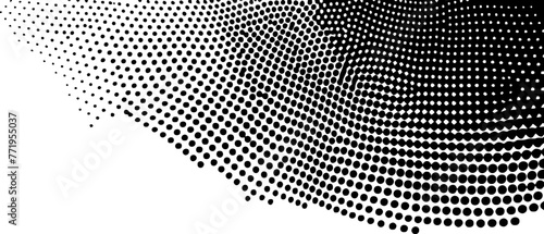 Abstract halftone particle border