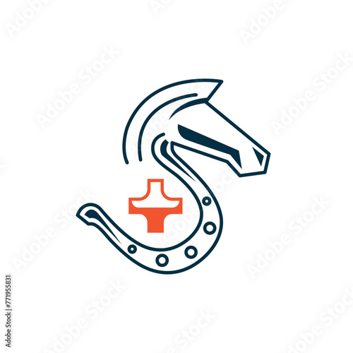 horse hoof care icon vector illustration concept design template