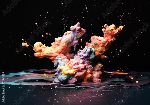 Explosive display of vivid pigments.