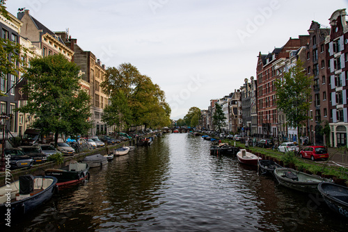 city canal houses © worm_ flag