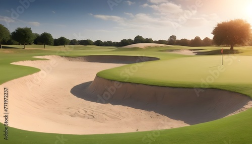 sandpit bunker golf course backgrounds photo