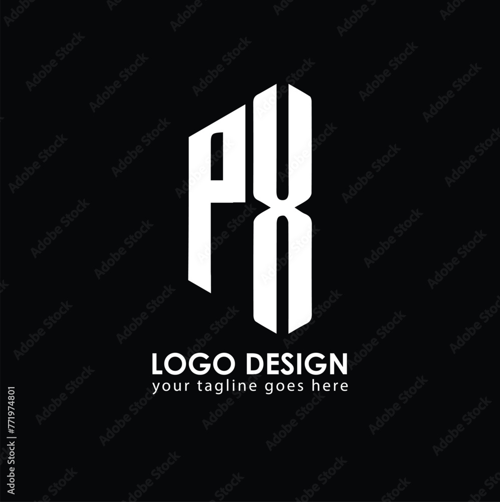 PX PX Logo Design, Creative Minimal Letter PX PX Monogram