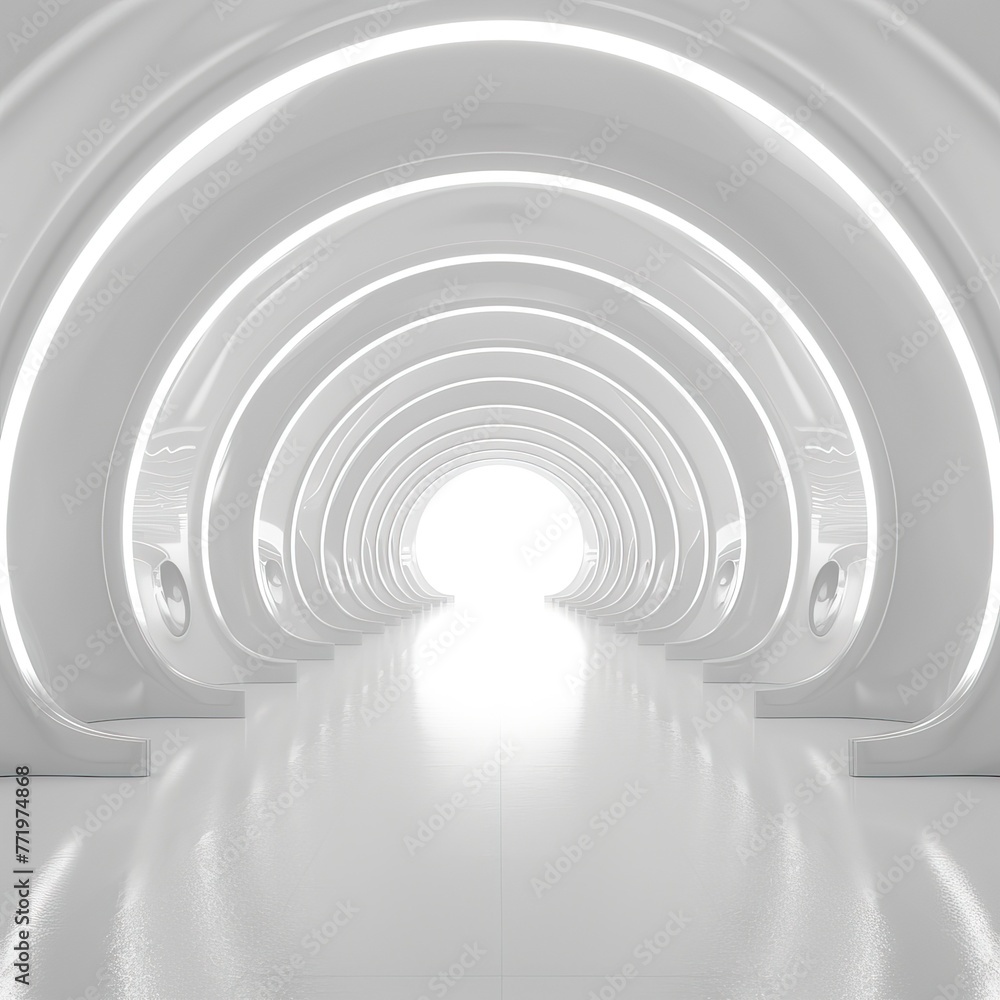White background 3D room light abstract space technology tunnel stage floor White background 3D room light abstract space technology tunnel stage floor