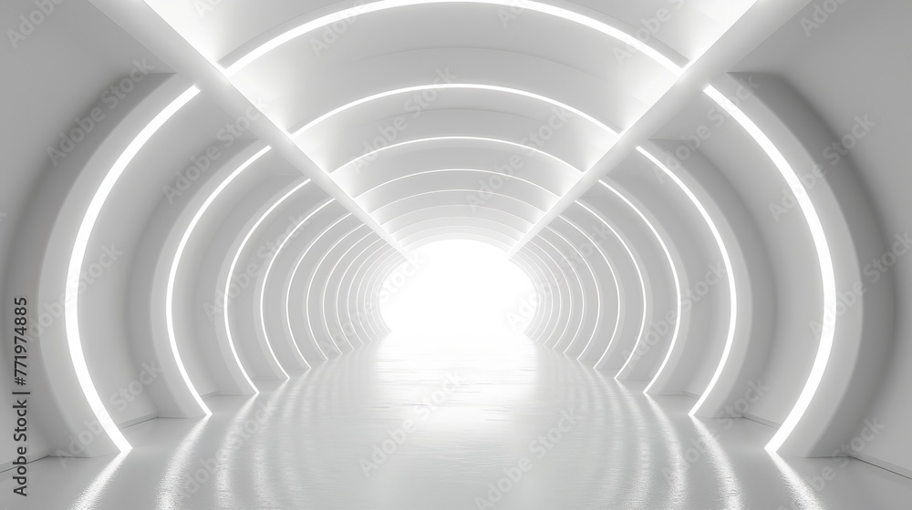 White background 3D room light abstract space technology tunnel stage floor White background 3D room light abstract space technology tunnel stage floor