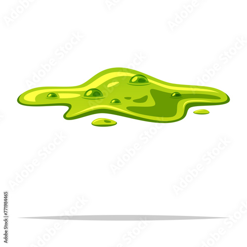 Puddle of toxic chemical slime vector isolated illustration