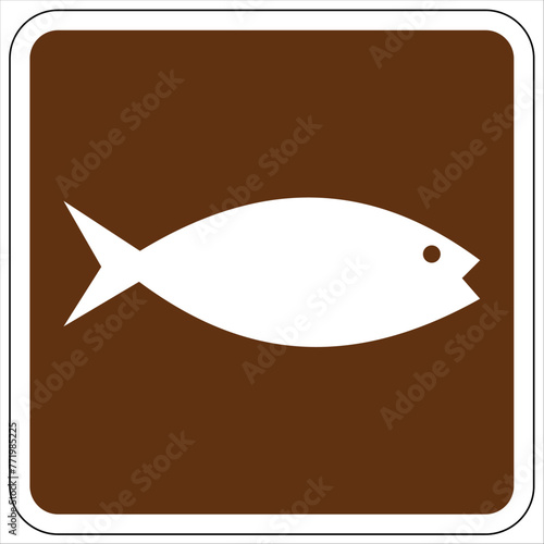 Campground guide sign fish hatchery