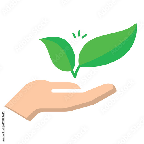 Artisanal Cultivation: Hand Cultivated. Flat Vector Icon.