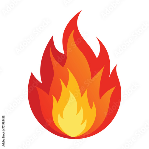 fire flames vector. Fire flame icon sign isolated on a white background.