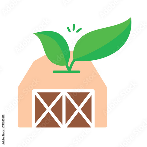Farm-Fresh Delicacies: Fresh Farm. Flat Vector Icon.