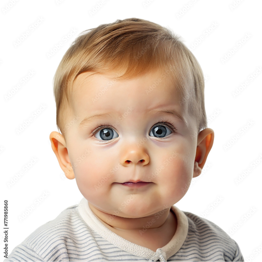 Portrait a baby boy, isolated on transparent background. Portrait a baby boy, isolated on transparent background.