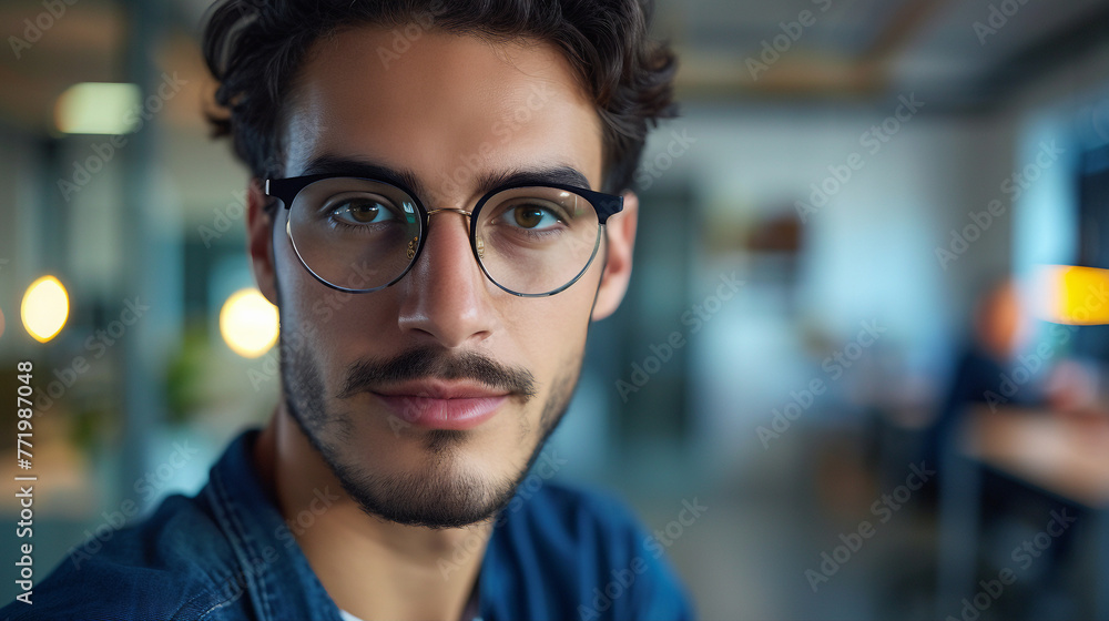 a young entrepreneur brainstorming creative ideas in a modern office space, surrounded by sleek technology and a sense of innovation. a young entrepreneur brainstorming creative ideas in a modern office space, surrounded by sleek technology and a sense of innovation.