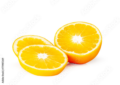 Lemon slices isolated on a white background