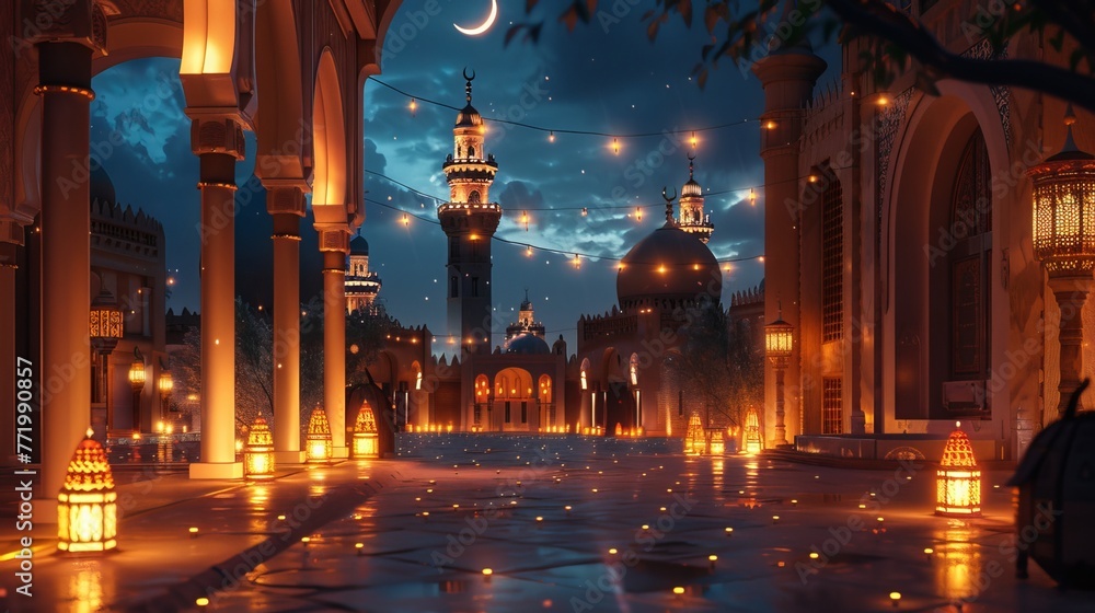 happy Ramadan concept