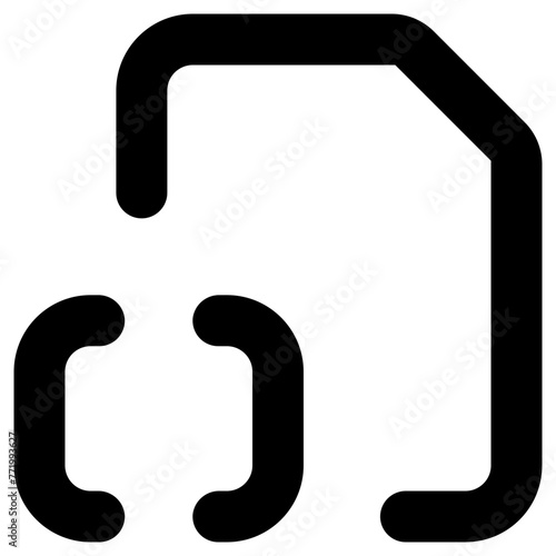 code file icon, simple vector design