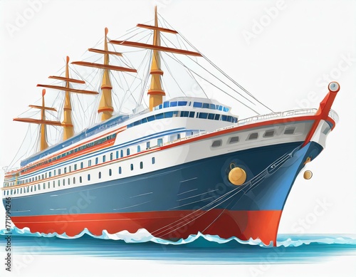 Vector Illustration of a ship