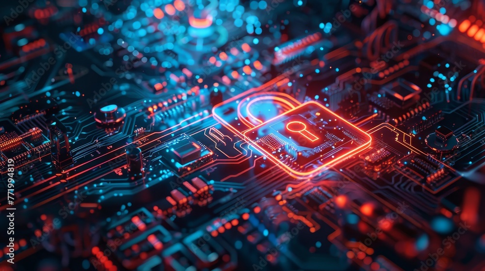 Fototapeta premium A cyber security awareness campaign highlighting the critical role of strong password security