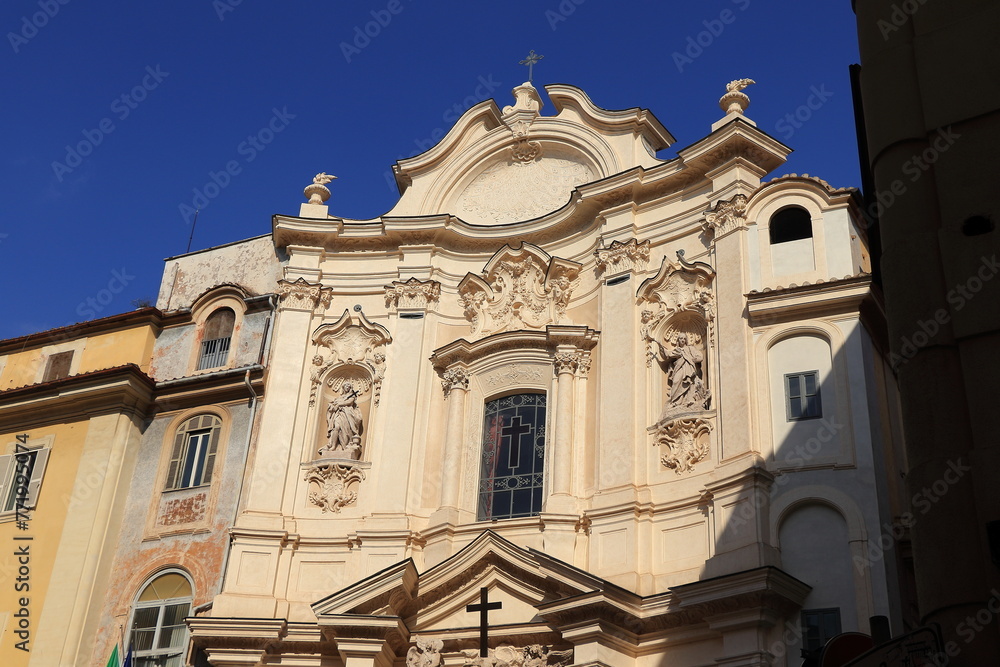 Santa Maria Maddalena Church Facade in Rome, Italy