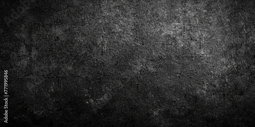 Wallpaper Mural dark Black rough texture background, dark gray slate stone background,. Black granite slabs background, black paper, banner Torontodigital.ca