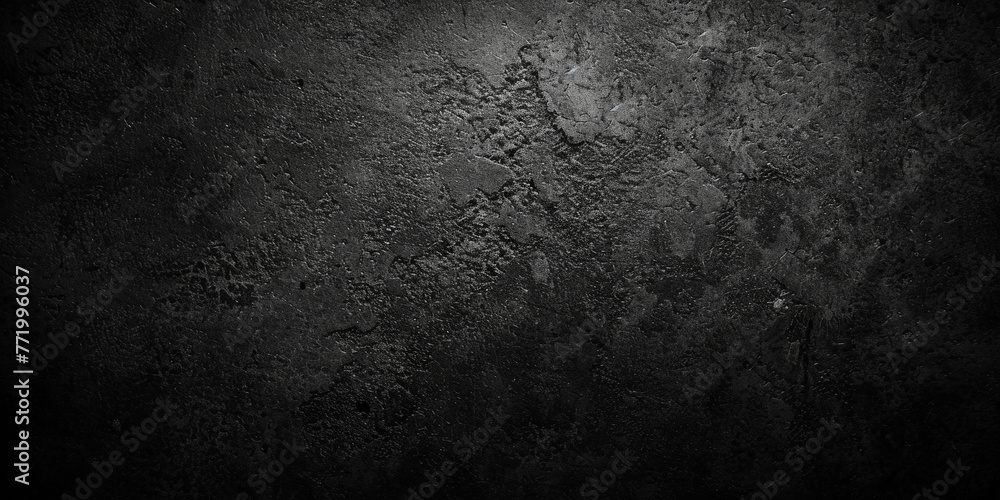 dark Black rough texture background, dark gray slate stone background,. Black granite slabs background, black paper, banner - obrazy, fototapety, plakaty 