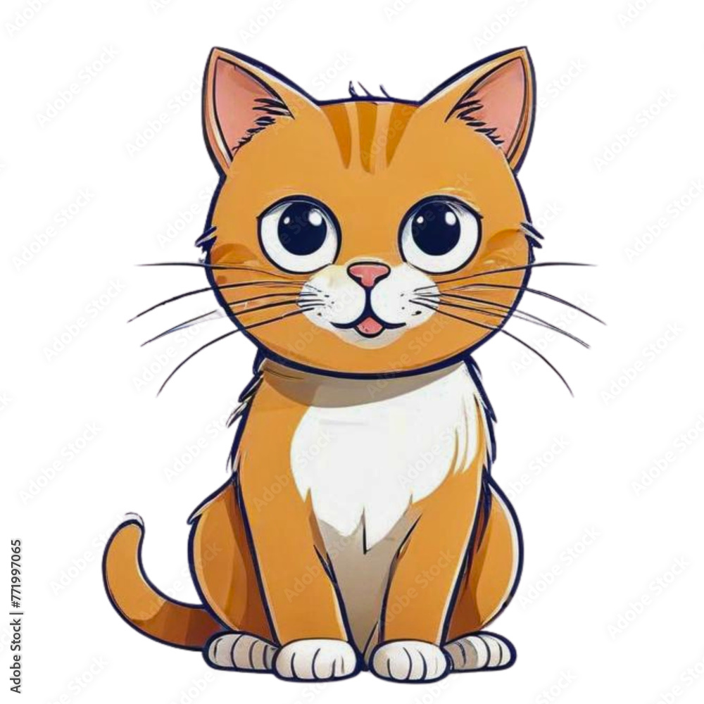illustration of a cute kitty illustration of a cute kitty