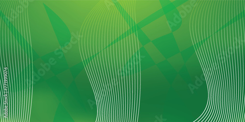 abstract green wave background with lines. vektor illustrasi