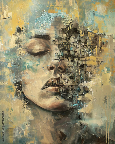 Within the canvas of thoughts, beauty intertwines with semiotic echoes, crafting an intertextual discourse, guided by the will of the mind.