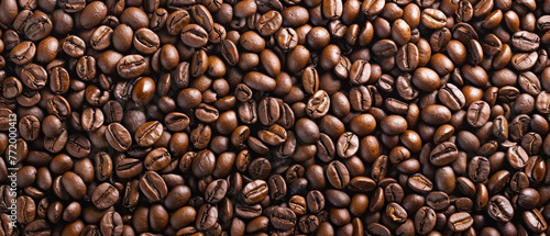 Roasted coffee beans as background or design.