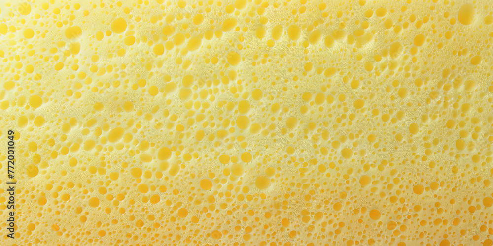 Yellow sponge texture material background, soft and smooth surface sponge, yellow spoon texture.banner - obrazy, fototapety, plakaty 