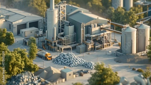 environmentally friendly waste processing plant photo