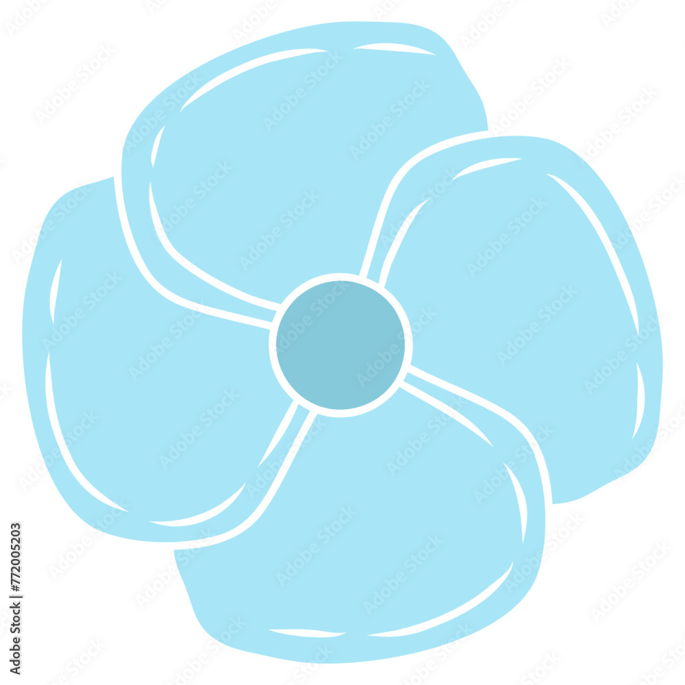 illustration of a blue flower illustration of a blue flower