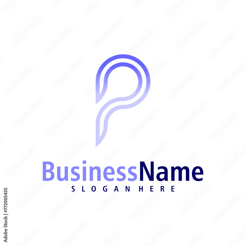 Letter P logo design vector. Creative Initial P logo concepts template Letter P logo design vector. Creative Initial P logo concepts template