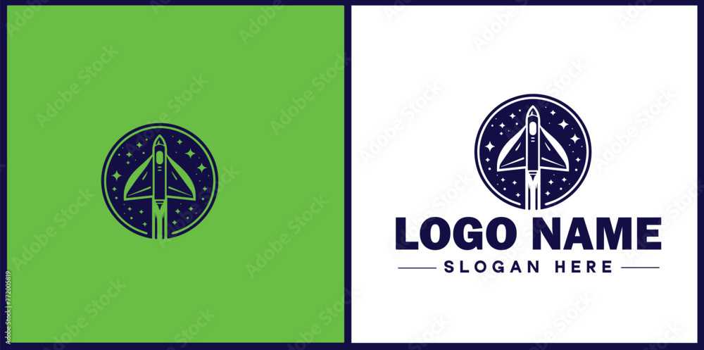 Rocket fast space flying logo icon vector for business brand app icon rocket logo template Rocket fast space flying logo icon vector for business brand app icon rocket logo template