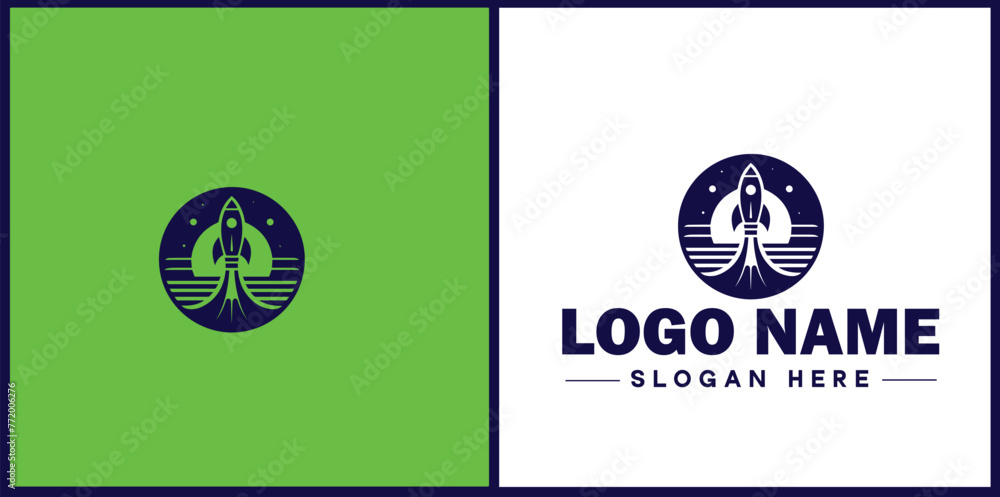 Rocket fast space flying logo icon vector for business brand app icon rocket logo template Rocket fast space flying logo icon vector for business brand app icon rocket logo template