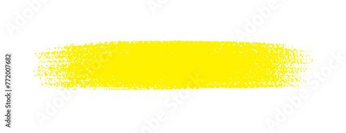 ラフな手書きの黄色い線 - ブラシでまっすぐに描いたラインのシンプルなデザイン素材
