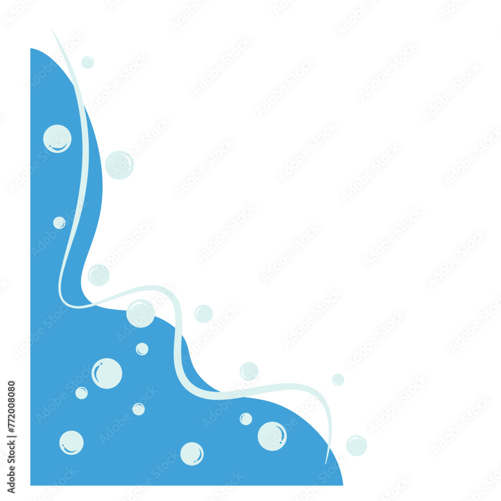 Blue Water Bubble Corner Blue Water Bubble Corner