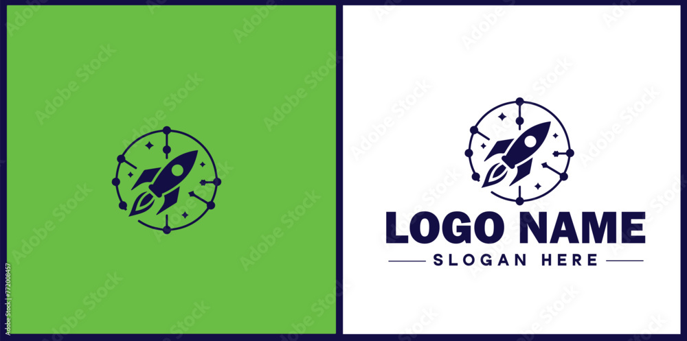 Rocket fast space flying logo icon vector for business brand app icon rocket logo template Rocket fast space flying logo icon vector for business brand app icon rocket logo template