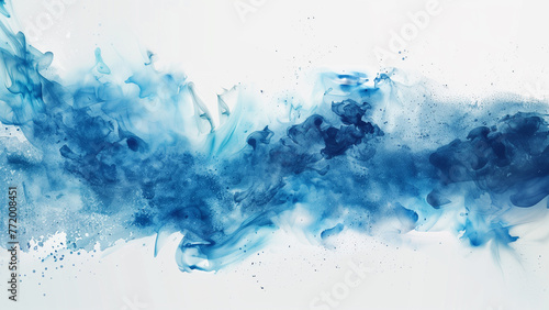 Azure Artistry: A Watercolor Splash of Blue © DY