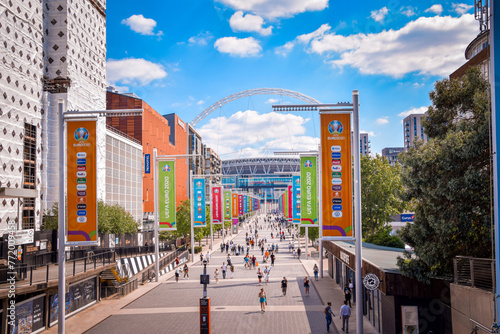 Wall Mural View over the walkway towards Wembley Park Stadium