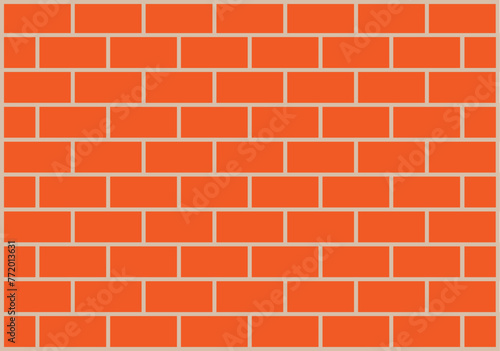 Fondo de ladrillos rojos de una pared. 