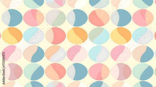 olorful geometric pattern with various shapes and vibrant pastel colors. generative ai