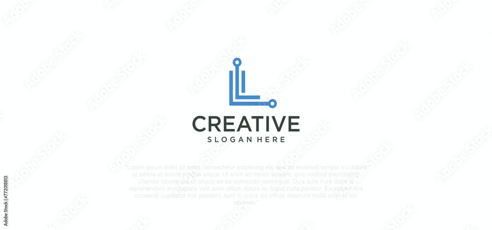 Fototapeta premium collection of Initial L logo Monogram,L template design elements icon set template for company logo.