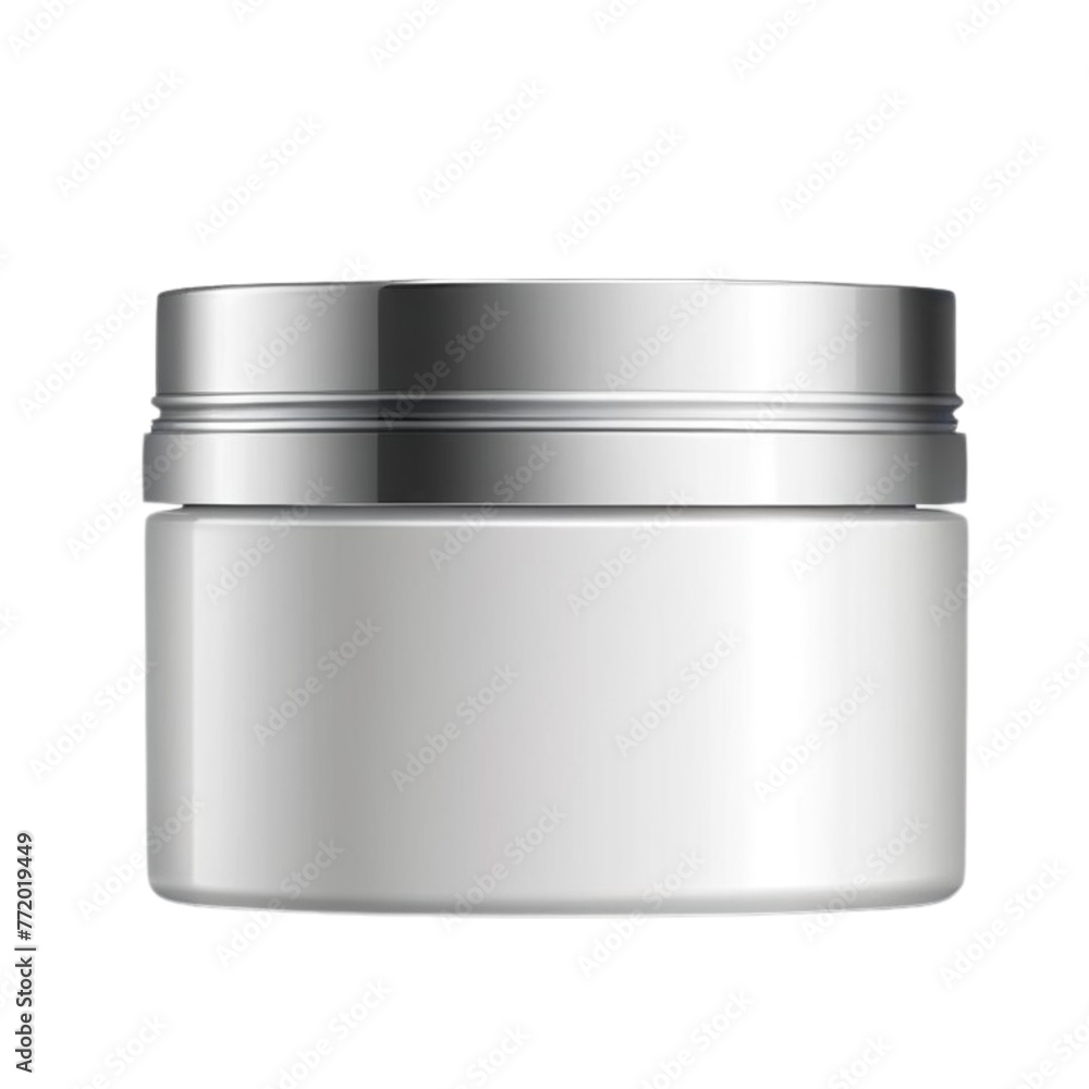 blank cosmetic container for cream powder on Isolated transparent background png. generated with AI