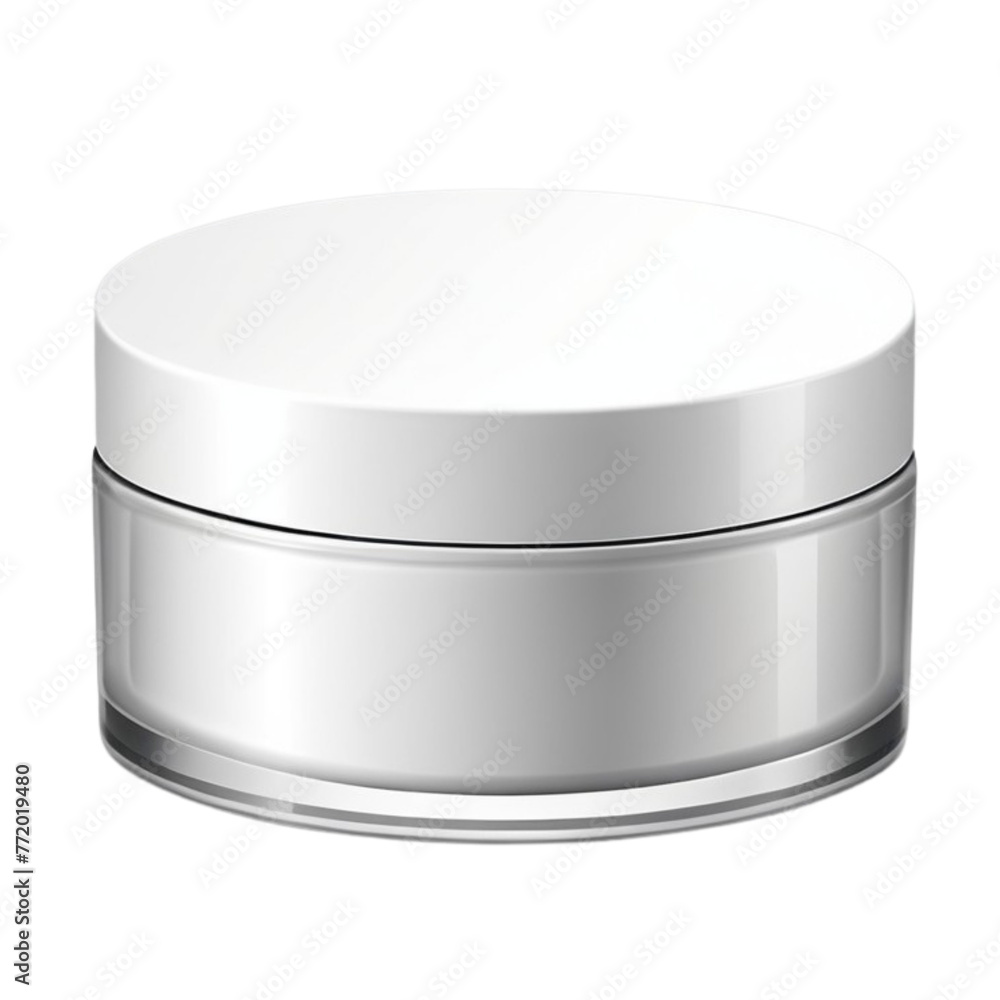 blank cosmetic container for cream powder on Isolated transparent background png. generated with AI blank cosmetic container for cream powder on Isolated transparent background png. generated with AI