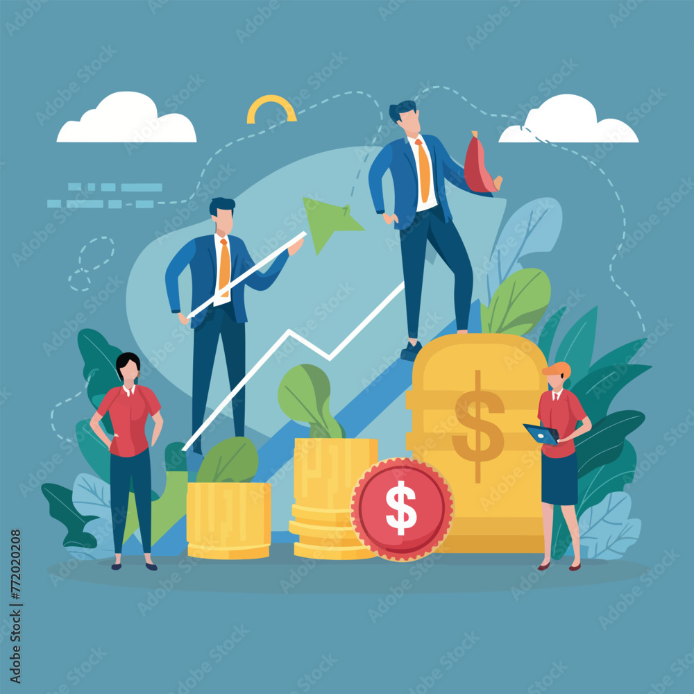 Fototapeta premium Capital Commerce: Dollar Business Illustration