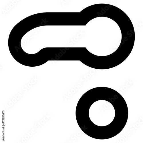 door handle icon, simple vector design