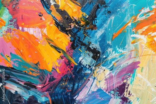 Bold strokes of culinary mastery depicted in an abstract culinary painting.